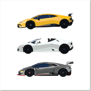 Minimalist Lamborghini Huracán variant Posters and Art